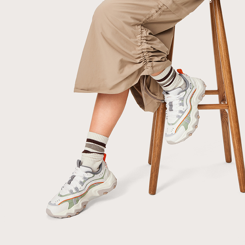 李宁缓震女子系带猫爪休闲鞋防滑