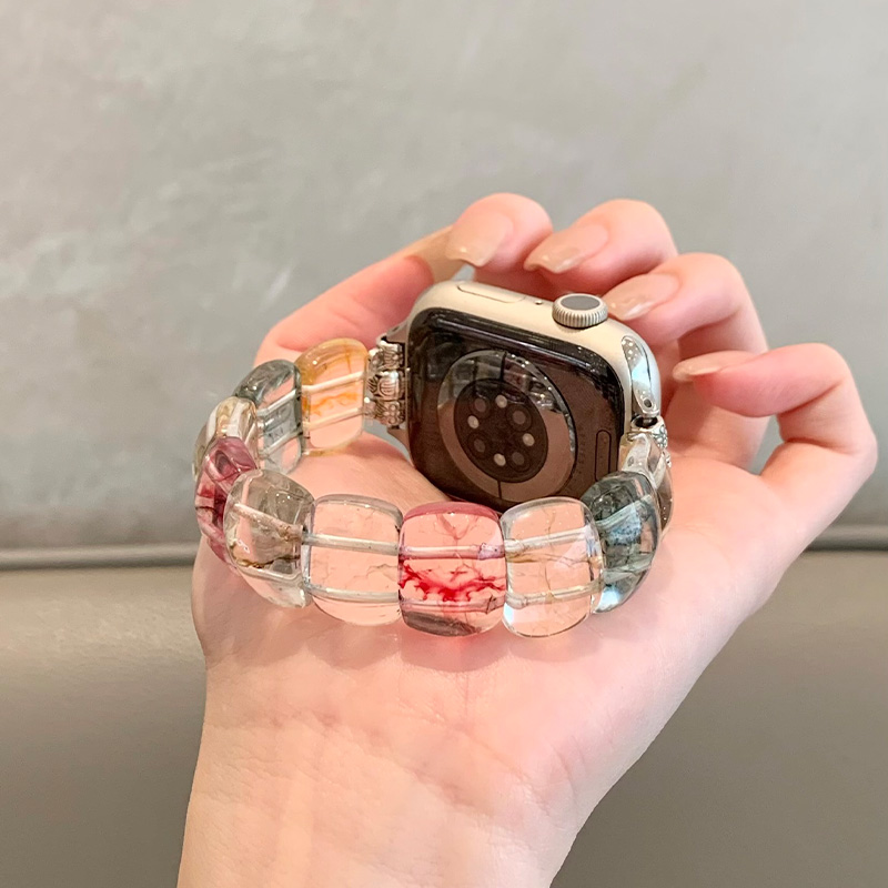水晶石适用红米Watch5/4表带小米手环9pro8pro华为FIT3fit4手表带