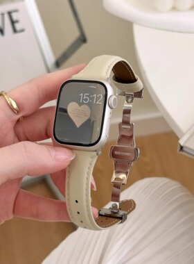 小羊皮适用红米Watch5高级感watch4表带小米手环9pro华为FIT3表带