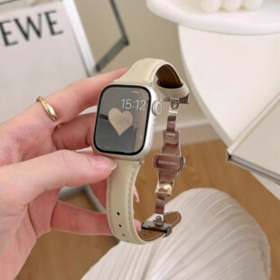 小羊皮适用红米Watch5高级感watch4表带小米手环9pro华为FIT3表带