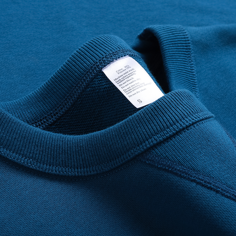 星空蓝重磅厚实打底外套圆领卫衣