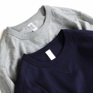 倒三角打底衫 T恤男美式 美国阿美咔叽圆领长袖 250g重磅纯棉加厚