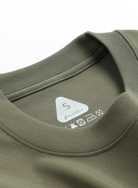 重磅纯棉进口液氨新疆长绒棉短袖抗皱纯色小众高奢品质T恤半袖男