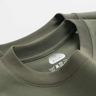 T恤抗皱纯色小众高奢品质打底男 重磅纯棉进口液氨新疆长绒棉长袖