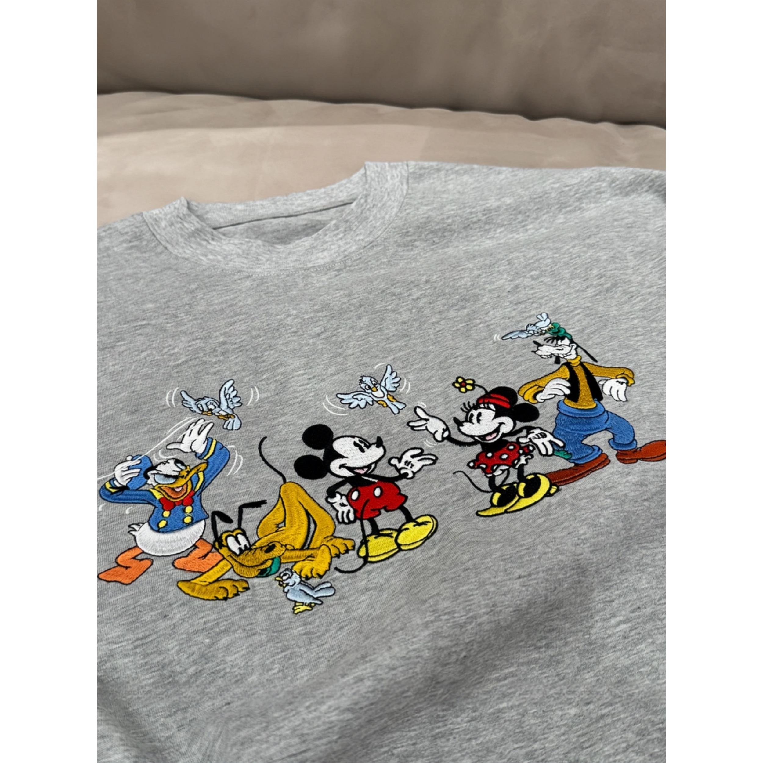 【陈发财】FACAI新款刺绣动漫卡通原创设计小领口T恤情侣同款短袖