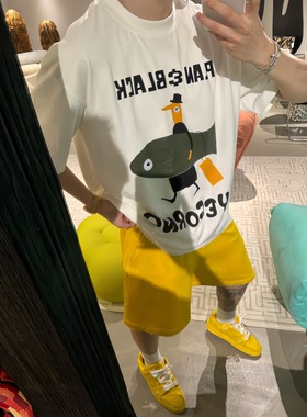 【陈发财】FA CAI冲浪bird多工艺印花夏季潮酷设计T恤男情侣短袖