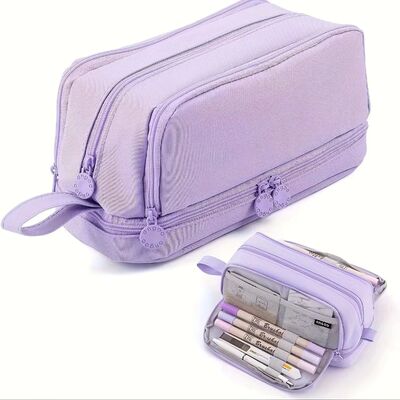 3/4 Compartment Pencil Case Multilayers Large Capacity Schoo
