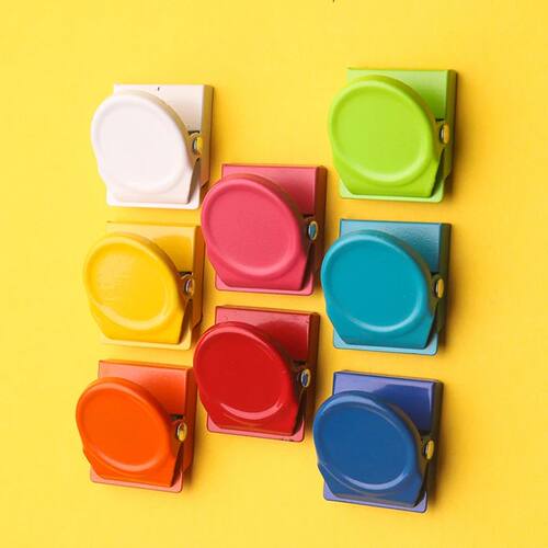 1pcs Mini Magnet Clamp Multi Color Magnetic Paper Clip for F