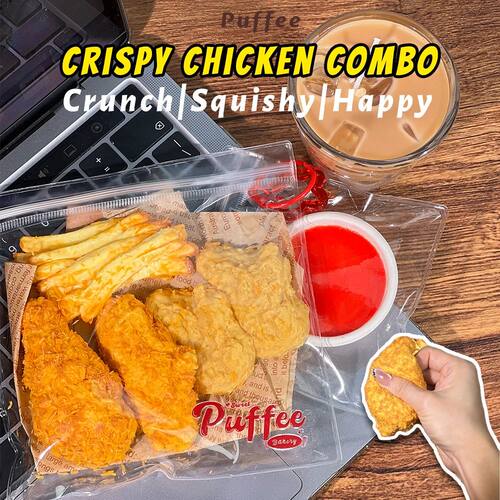 Crispy Chicken Combo Food-grade Silicone Squishy Toy, Handma