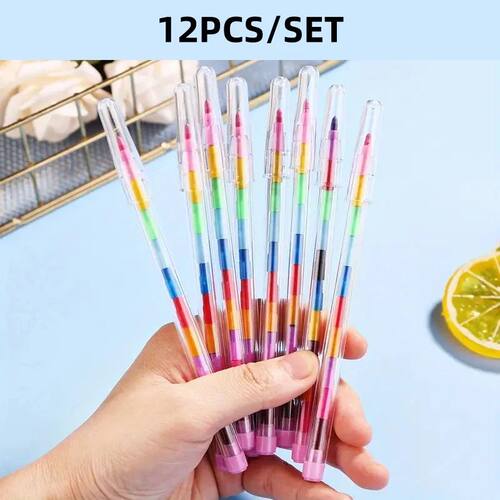 12Pcs/Set Colorful Building Blocks That Can Be Strung Togeth