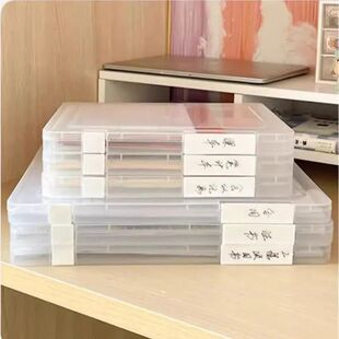 Plastic Document Organizer Organized Clear Square Shape Stor
