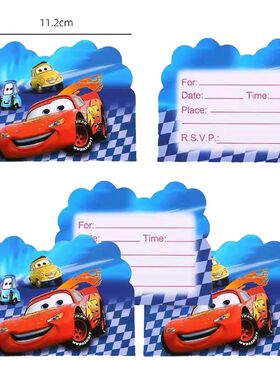 10/20//40Pcs  Cars Style Card As Party Invitation DIY Decora
