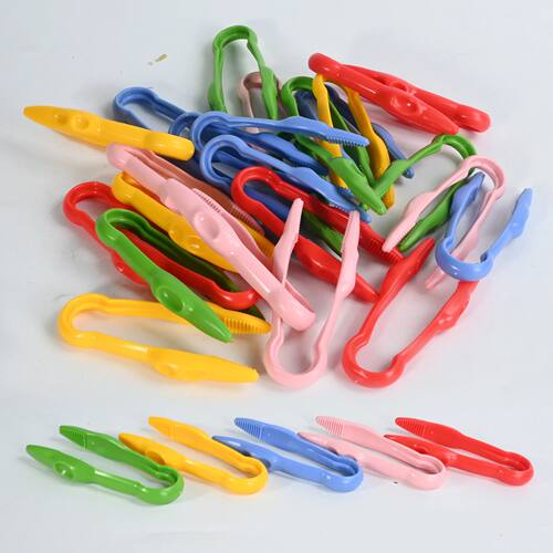 5PCS Children Plastic Tweezers Sorting Counting Preschool Sc