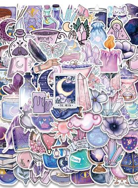 10/30/50/100pcs Cartoon Art Magic Witch Moon Crystal Cute St