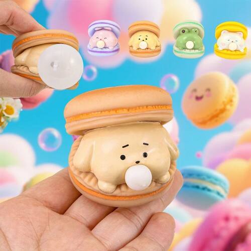 1/4pc Creative Cute Animal Spit Bubble Burger Stress Relief