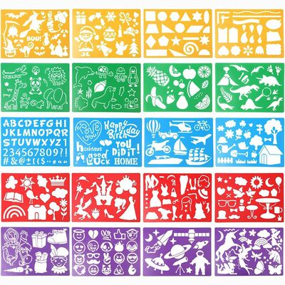 5/20pcs Drawing Stencils Set for Kids Large Plastic Stencil