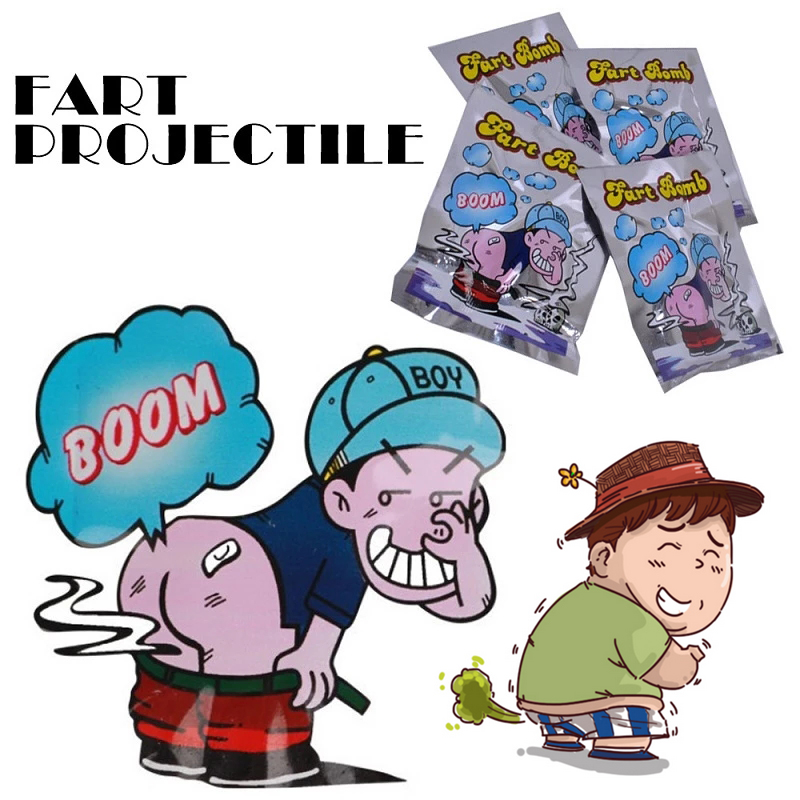 10pcs Funny Fart Bomb Bags Stink Bomb Smelly Funny Gags Prac