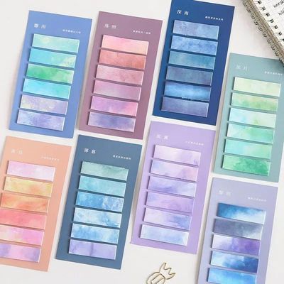 120 Sheets Morandi Gradient Color Sticky Note Kawaii Posted