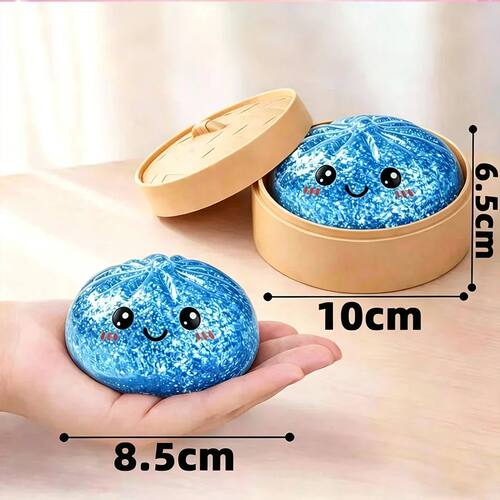 Colorful 6 Styles Glitter Dumpling Squishy Toy with Box Dump