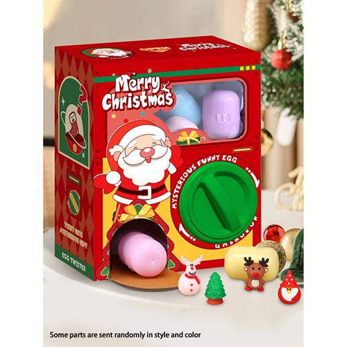 Christmas style mini egg twisting machine toy,  suitable for