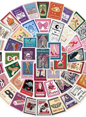 50pcs Aesthetic Book Trope Stickers Cartoon Dark Romance Sti