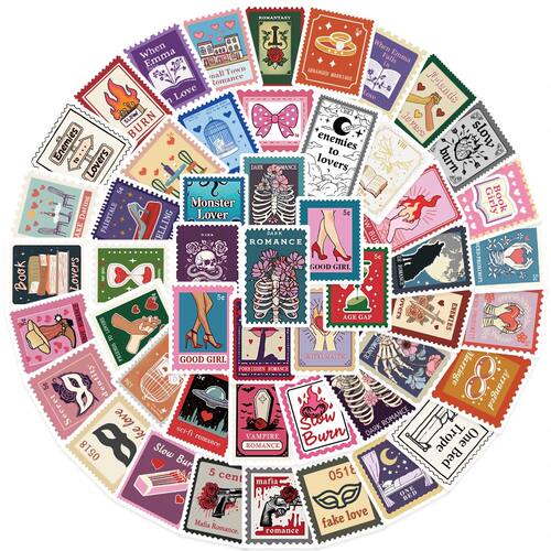 50pcs Aesthetic Book Trope Stickers Cartoon Dark Romance Sti