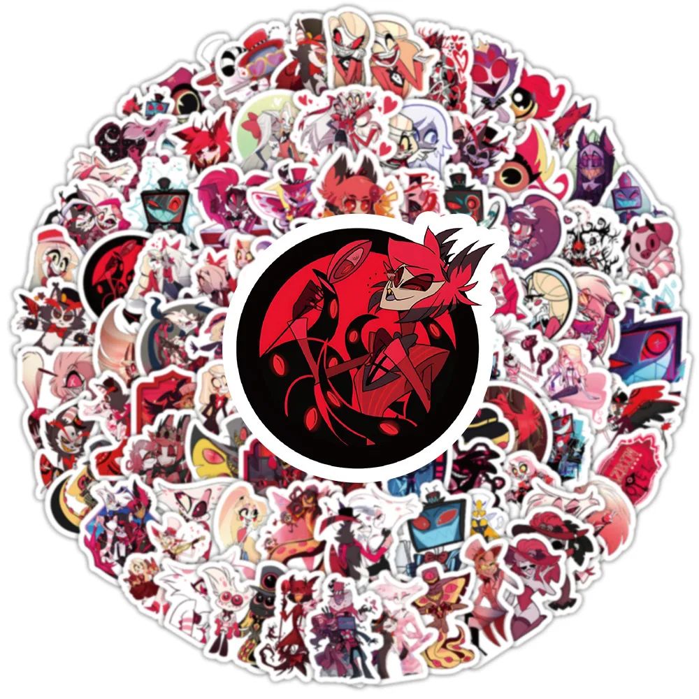 100pcs/Set Hazbin Hotel Stickers DIY Laptop Scrapbook Decora