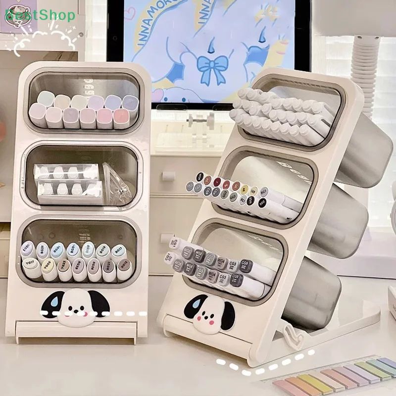 Multi-Layer Large Capacity Pen Holder Organizers Slanted Ins
