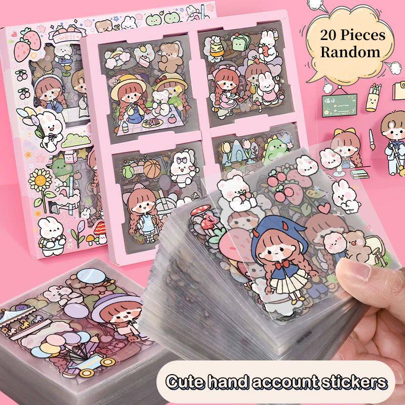 20Pcs DIY Pattern Cartoon Scrapbooking Cute Sticker Handbook