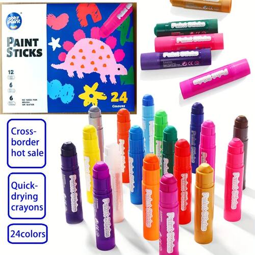 Quick Drying Crayon 24 Color Painting DIY Creation Oil Paint