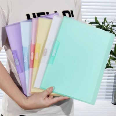A4 Side Open-buckle PP File Folder Document Display Book Mul