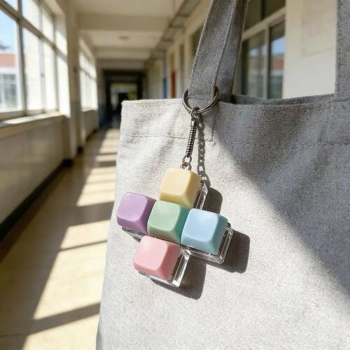 Mechanical Keyboard Fidget Keychain For Gifts To Pass The Bo