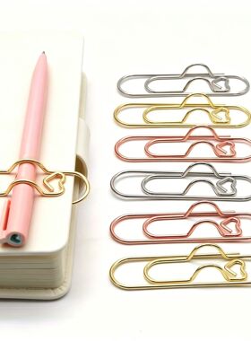 3 multifunctional pen clip love paper clip pen button notebo