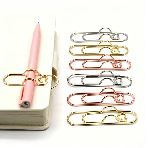 3 multifunctional pen clip love paper clip pen button notebo