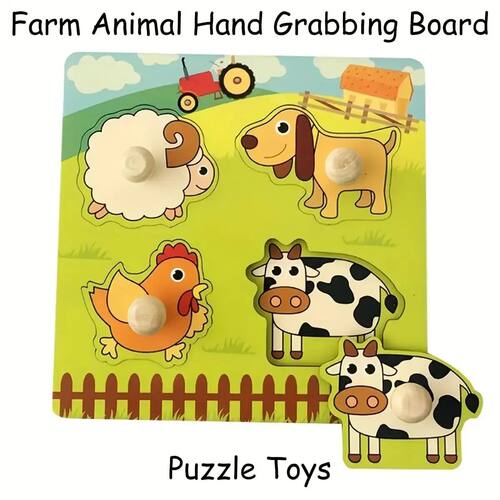 1 Set Shape Matching Farm Animals Puzzle Children's Enlighte