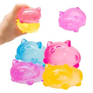 Gummy Cat Squishy Toys Slow Rise Stress Relief Ball Sensory