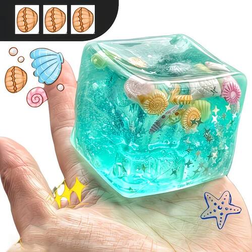A New 3D Cartoon Stress-Relief Toy, Realistic Cube 3D Squeez