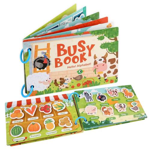 Busy Book Sticker Quiet Book for Kids Montessori Early Educa