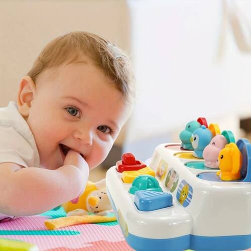 Baby Pop Up Animals Toy Montessori Toy Peekaboo Switch Butto