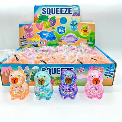 Cartoon Capybara Decompression Toy Soft Glitter Gummy Fidget