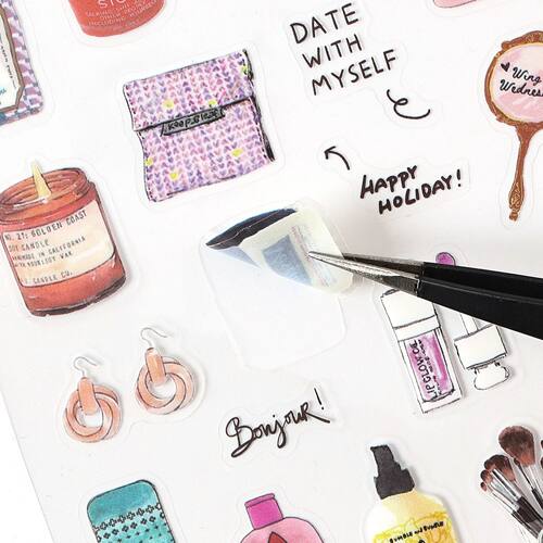6/36 Sheets Cute Magazine Scrapbooking Stickers Book DIY Jun
