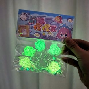 Toys Kawaii Cat Paw Squishy Luminous Sss Toy Squeeze Relief