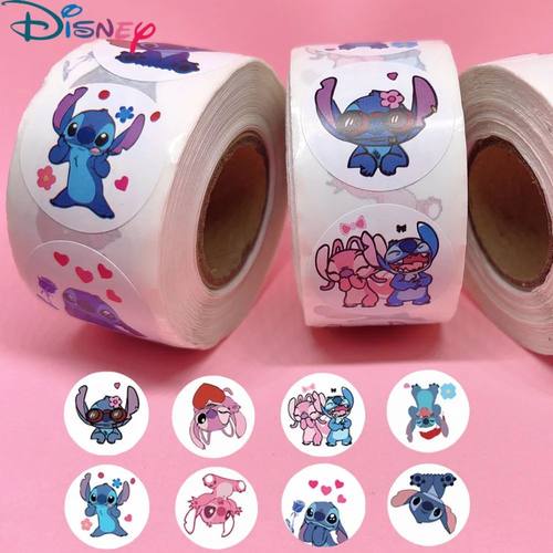 Kawaii 500pcs  Stitch Diy Stickers Anime Seal Label Decorati