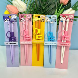Kawaii Hello Kitty Chopsticks Anime Cinnamoroll Kuromi Kids