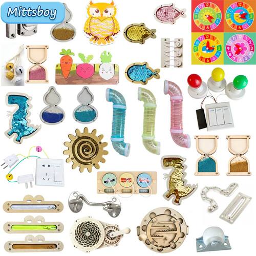 DIY Montessori  Busy Board Material Accessories Pipe Roller
