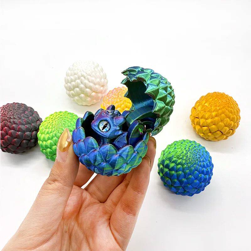 3D Printed Toys Artistic Dragon Egg Statue Small Hatching Dr图片