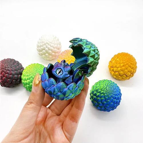 3D Printed Toys Artistic Dragon Egg Statue Small Hatching Dr