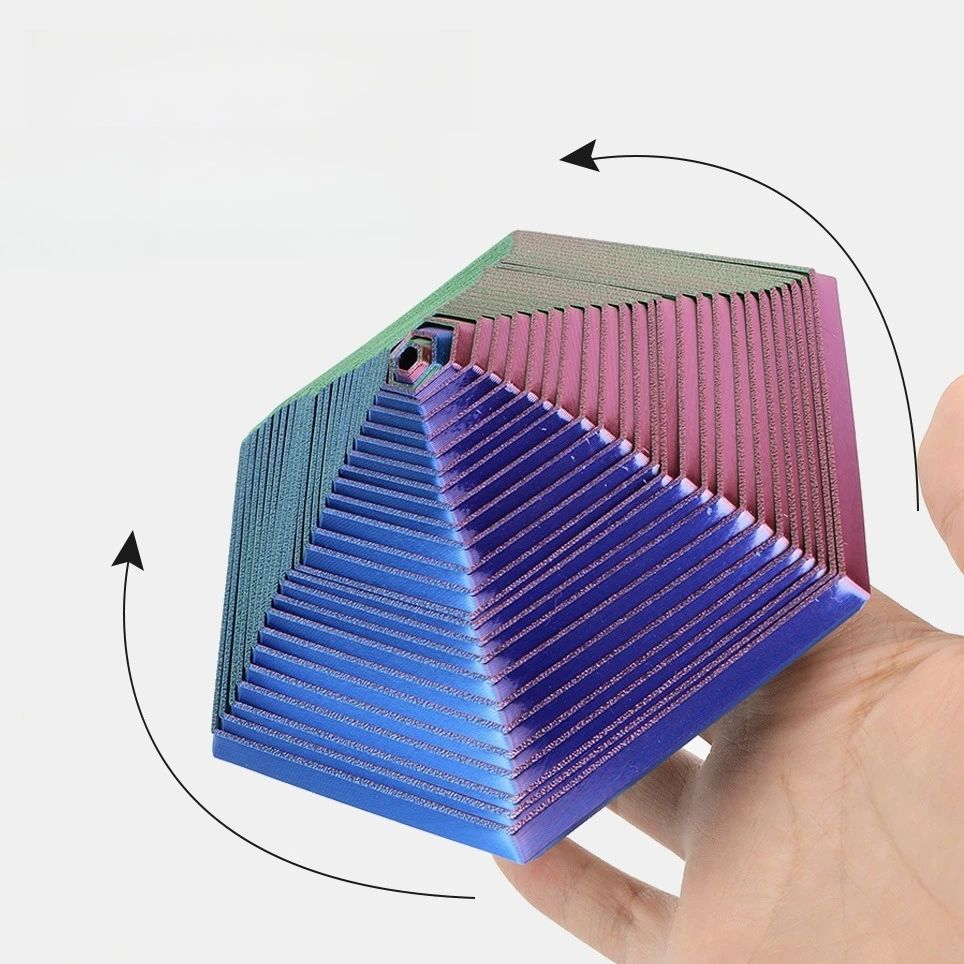 Spiral 3D Printing Fractal Hexagon Anti-Anxiety and Sss Reli