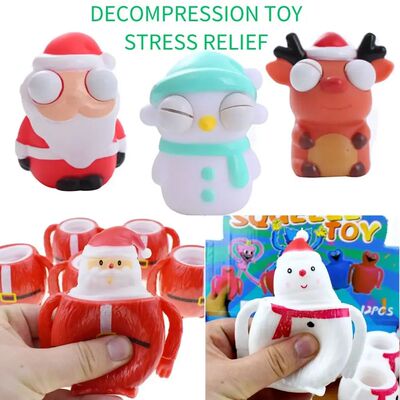 Christmas Toys Anti Sss Balls Santa Claus Snowman Elk Decomp
