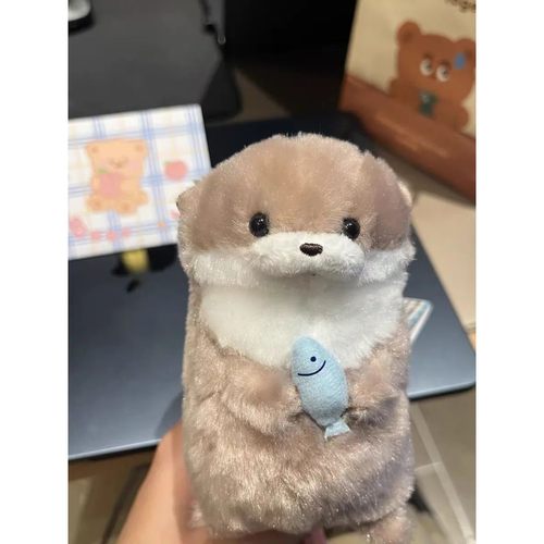Cute Little Otter Hug Fish Plush Doll Pendant Doll Gift Gift